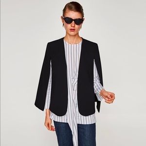 Zara black cape blazer (XS)